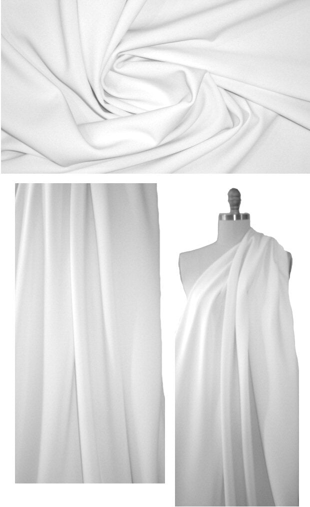 neoprene/scuba poly/spandex knit - white .875 yds