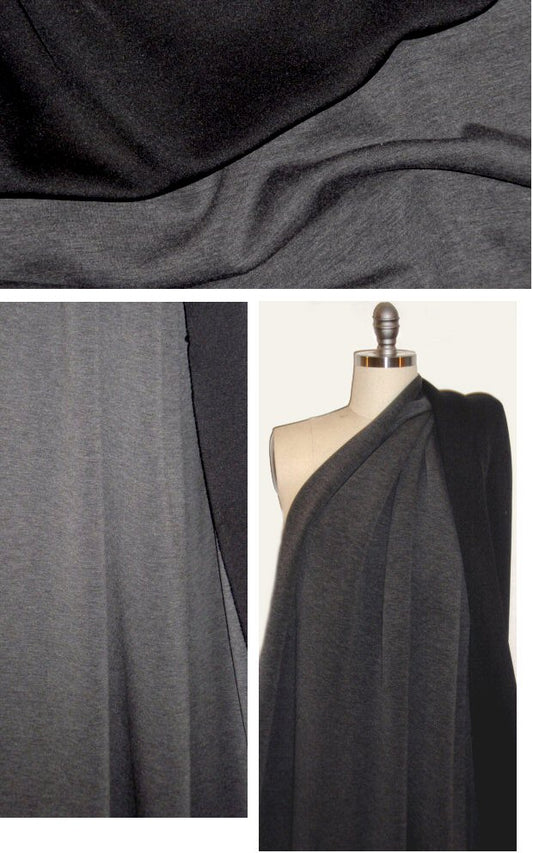 'scuba air' neoprene poly/rayon/elastic - charcoal
