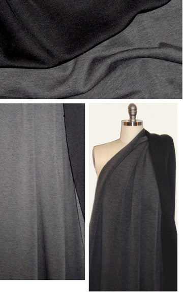 'scuba air' neoprene poly/rayon/elastic - charcoal .875 yds