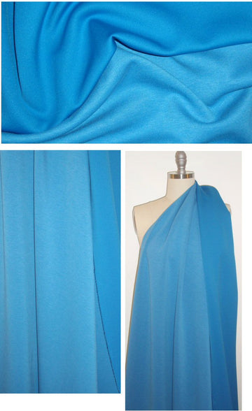 'scuba air' neoprene poly/rayon/elastic - sky 1.5 yds