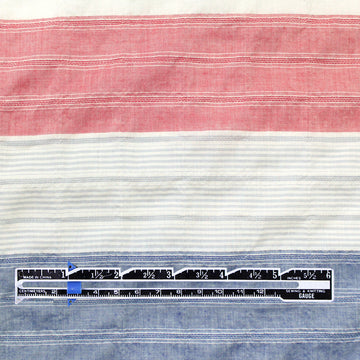 CA designer cotton novelty weave stripe - red/white/blue 1.5 yds