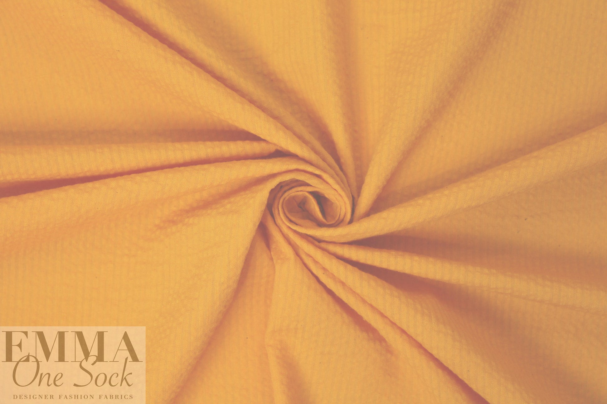 textured poly/cotton seersucker woven - tangerine 1 yard