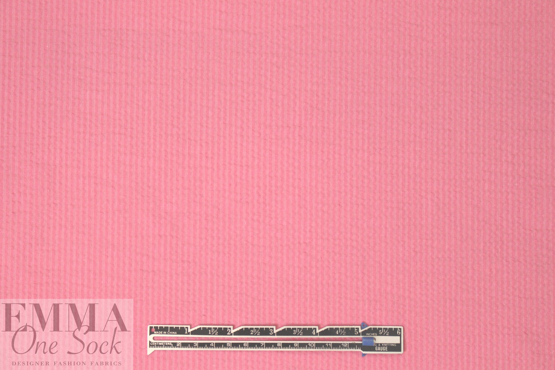 textured poly/cotton seersucker woven - carnation