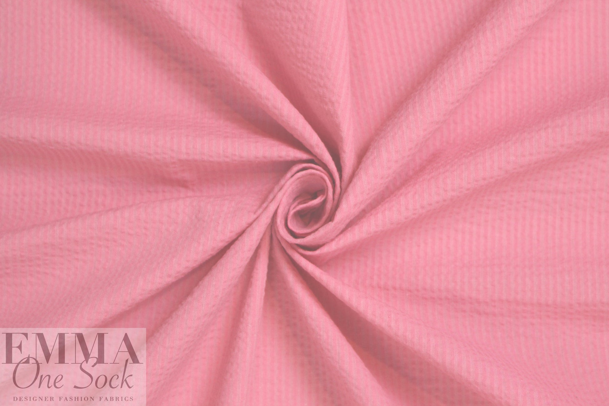 textured poly/cotton seersucker woven - carnation