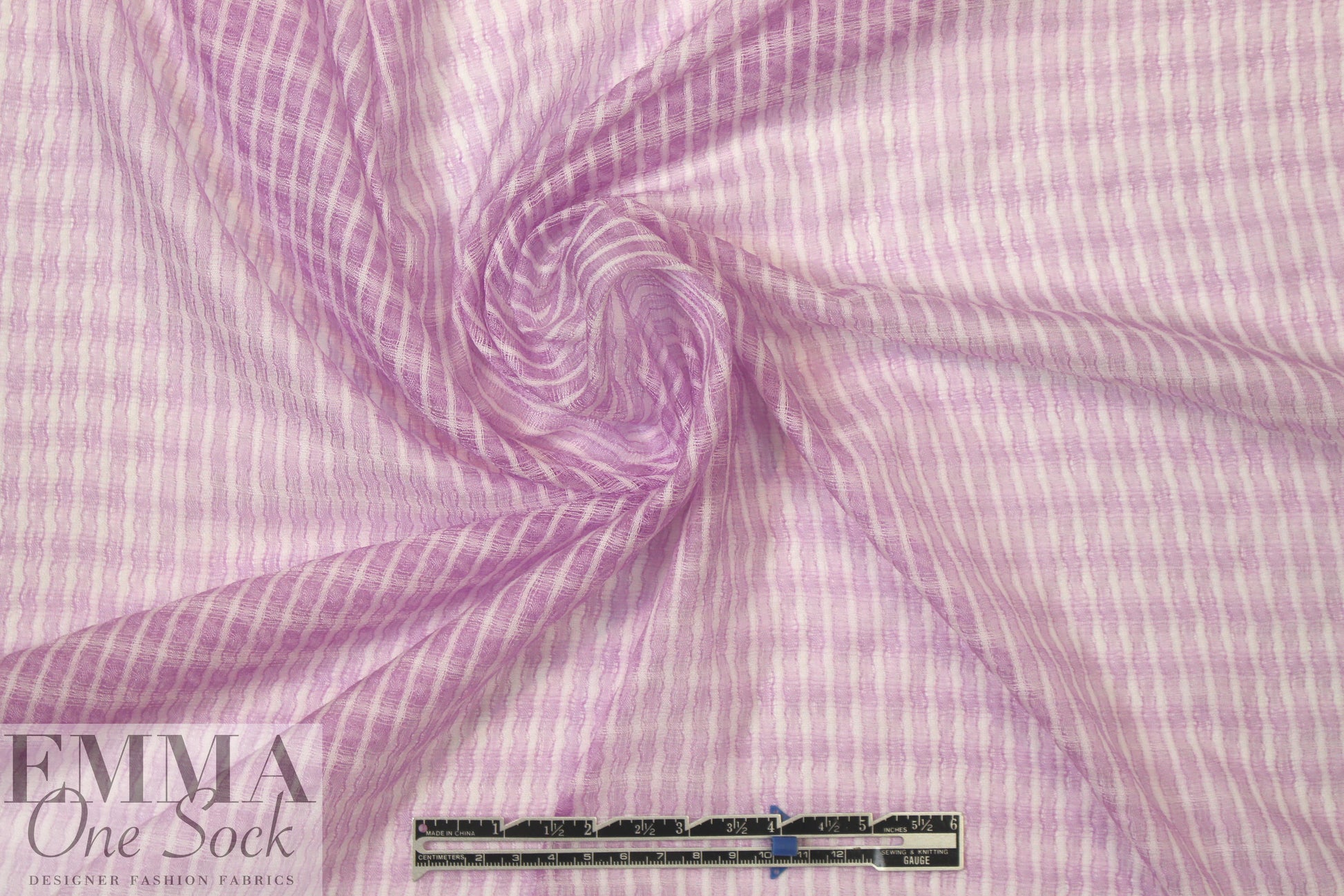 famous designer seersucker gauze - lilac