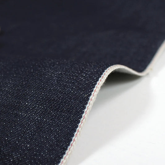 Japanese selvedge denim - red running stitch/dark indigo
