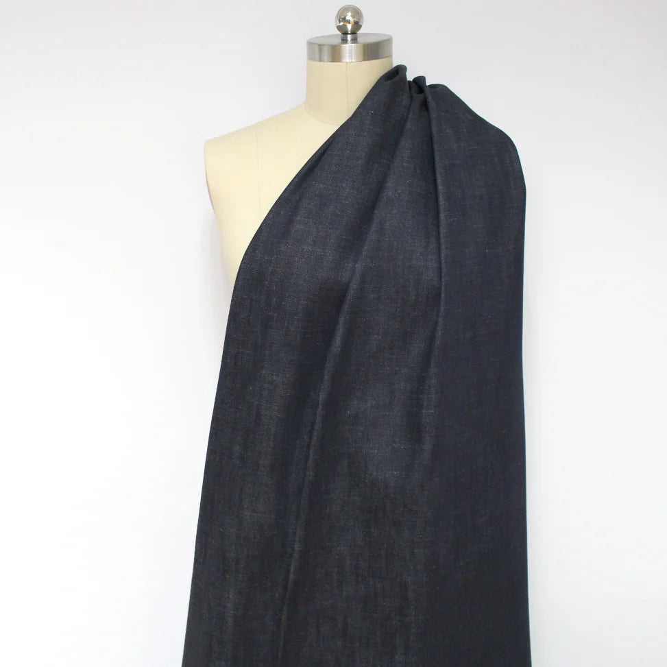 Japanese selvedge denim - red running stitch/dark indigo