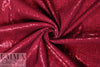 CA designer sequinned rayon knit - poinsettia