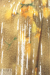 French blossoms printed sequinned chiffon