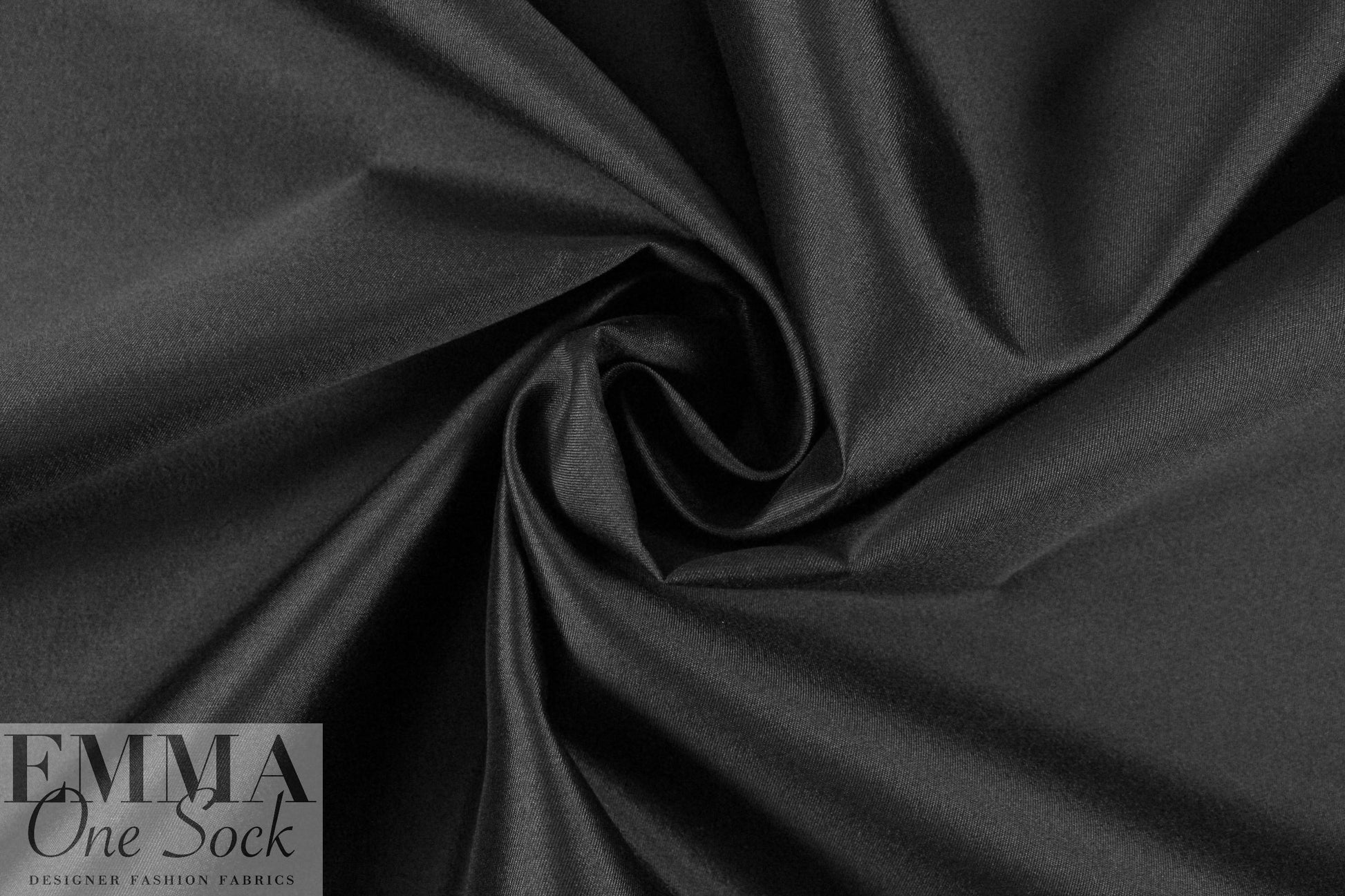 'Serenade' silk and wool suiting - black 1.5 yd