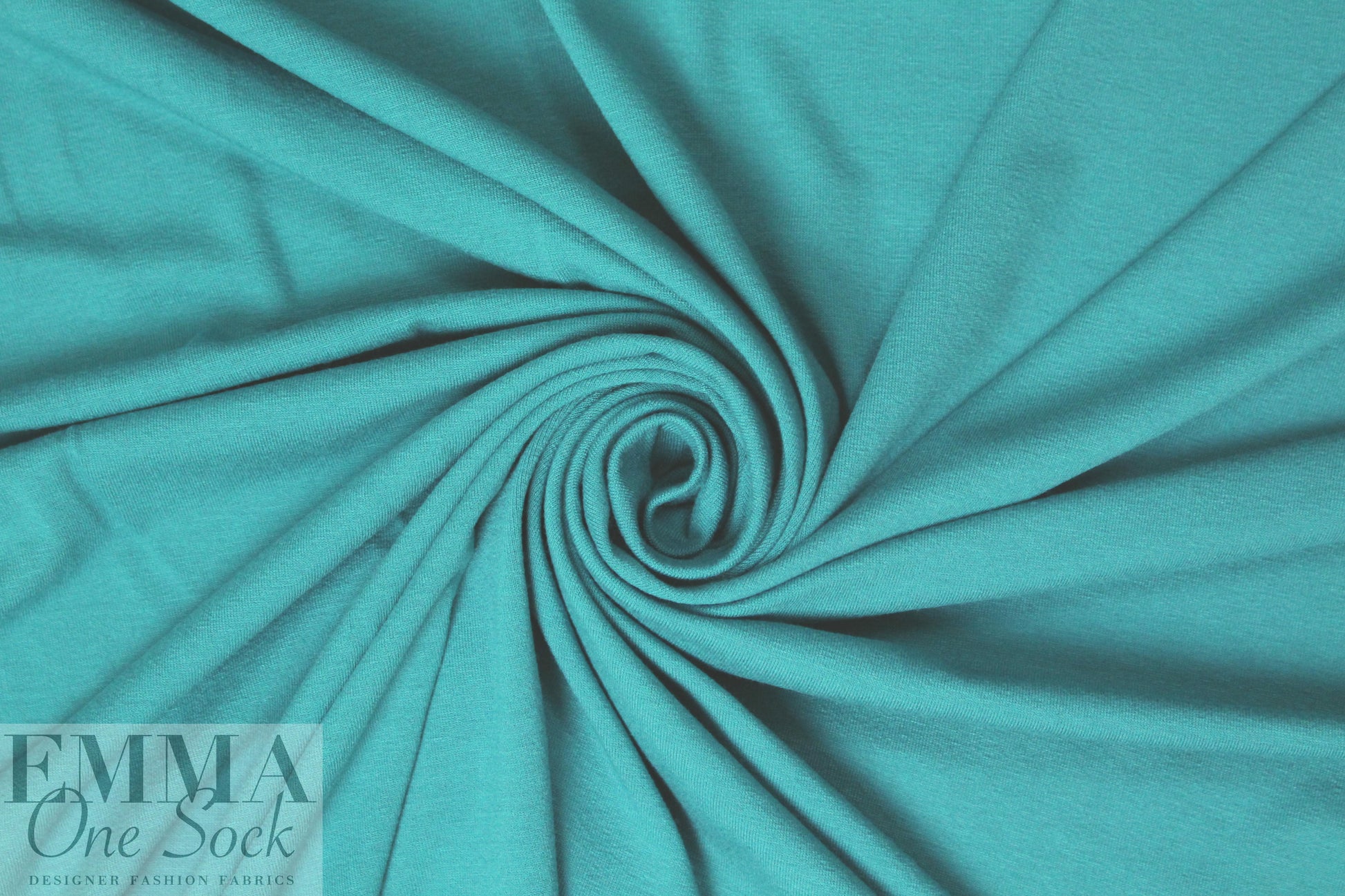 teal lightweight rayon jersey 4-way 1.375 yd