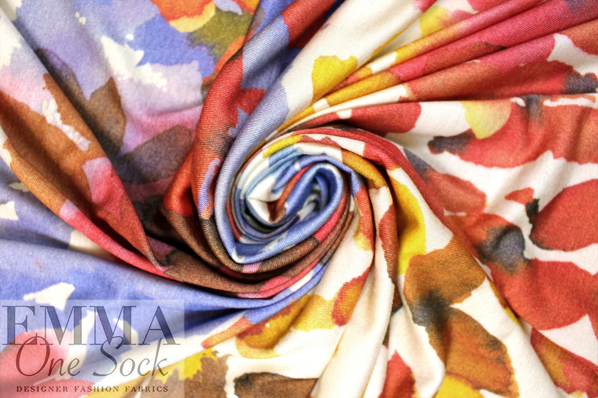 'petal watercolor' abstract micro-modal/spandex knit 1.66 yd
