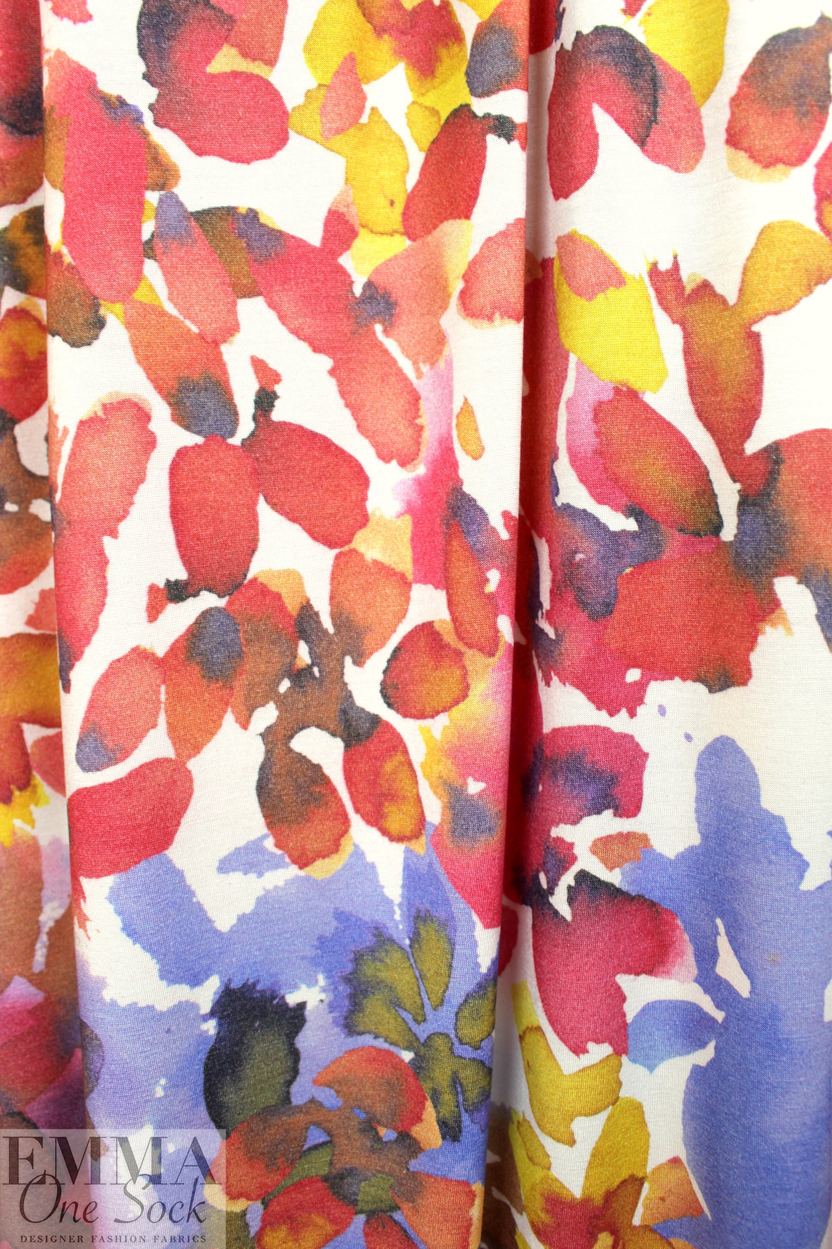 'petal watercolor' abstract micro-modal/spandex knit .5 yds