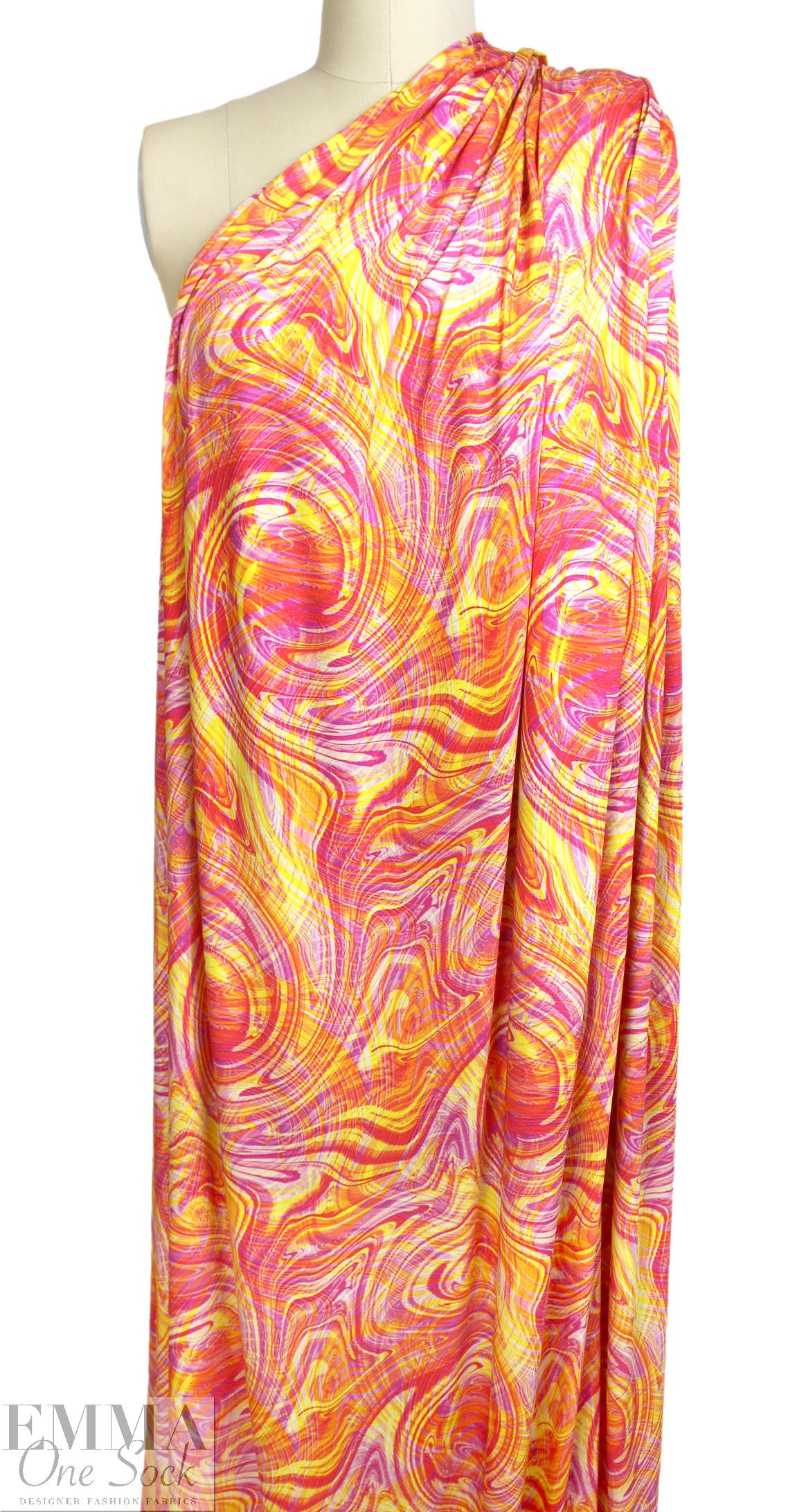 'marble texture' abstract micro-modal/spandex knit 1.875 yd