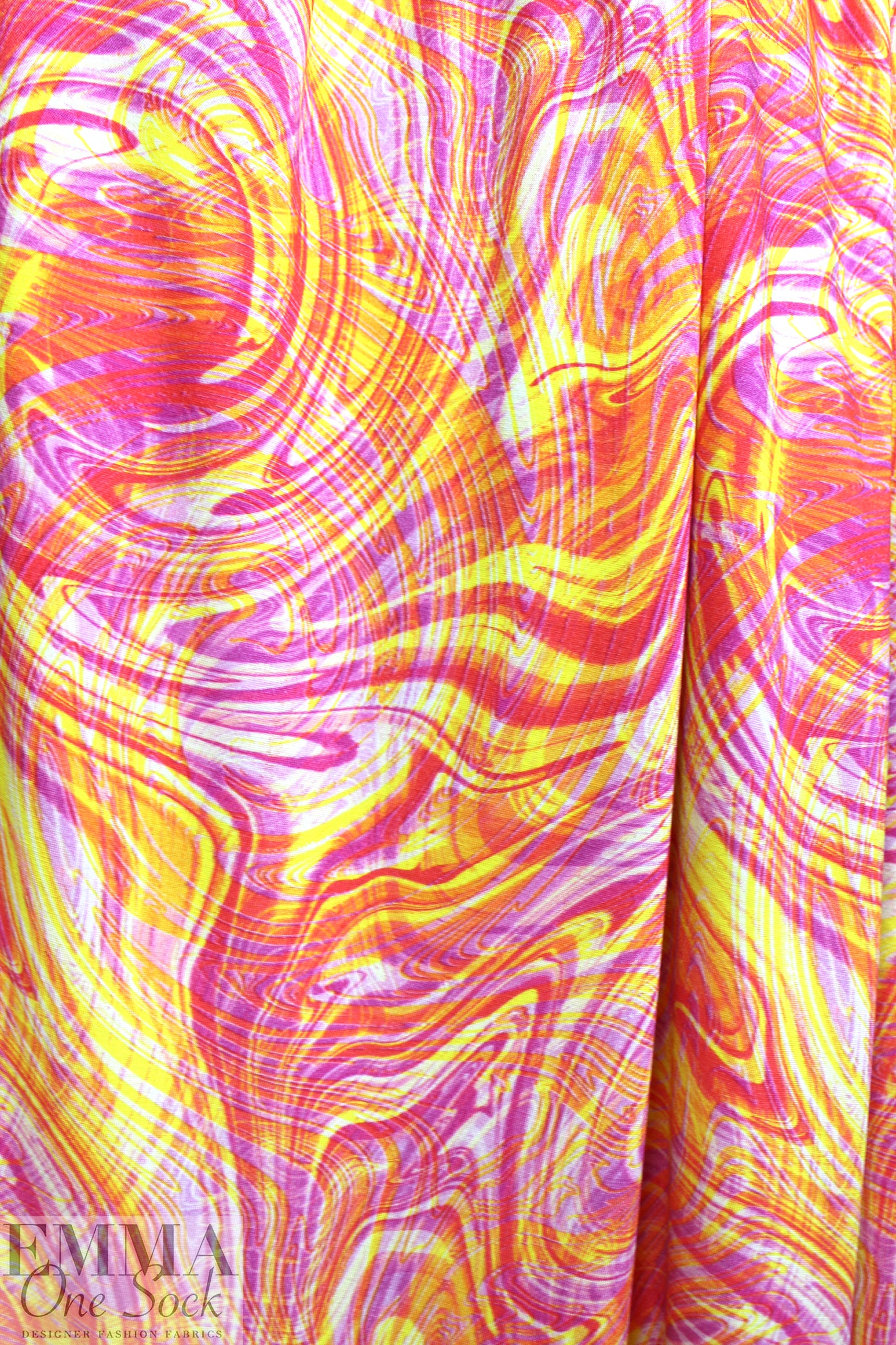 'marble texture' abstract micro-modal/spandex knit 1.875 yd