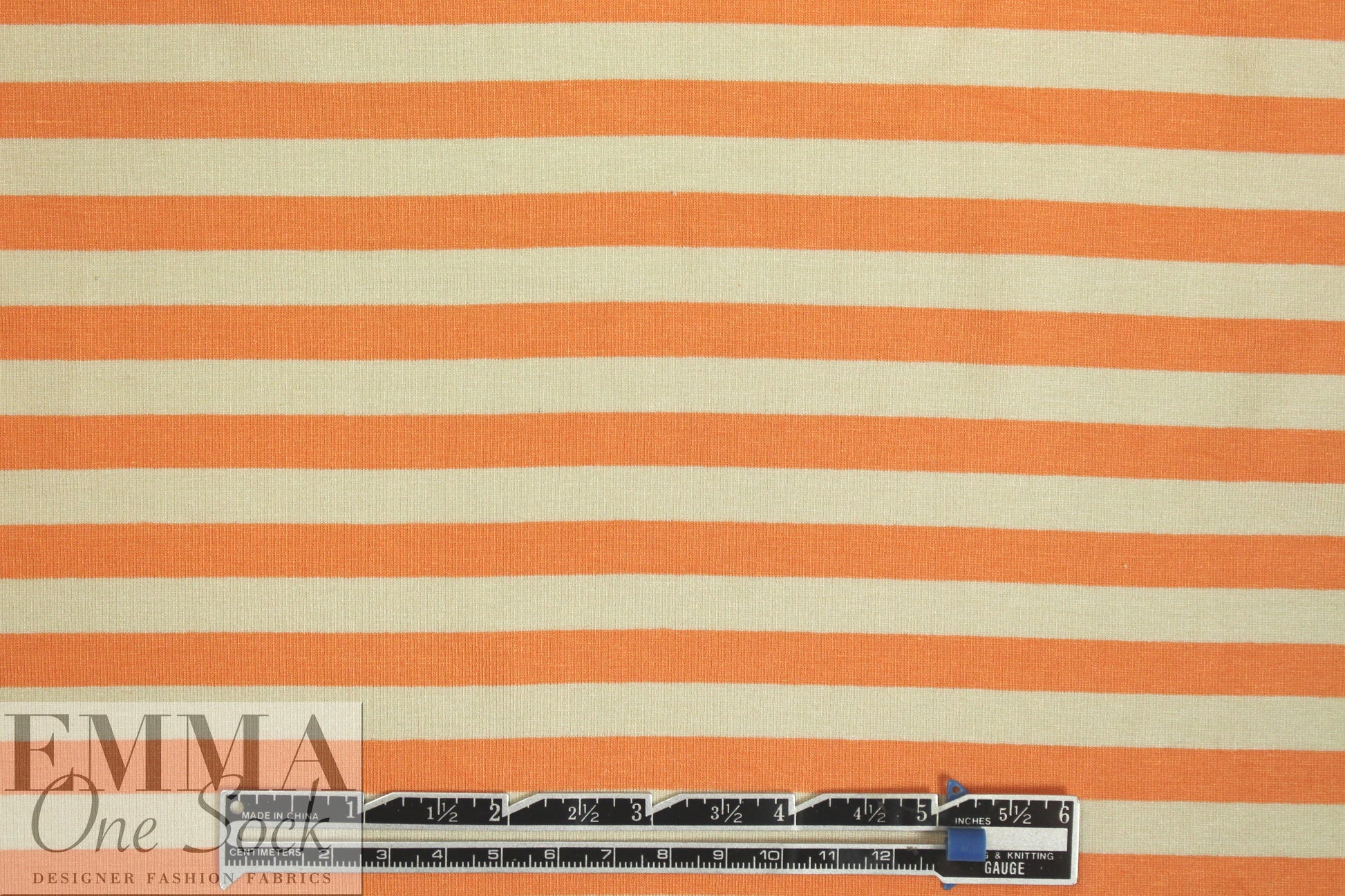yarn dyed viscose/spandex jersey - creamsicle stripe 1.375 yds