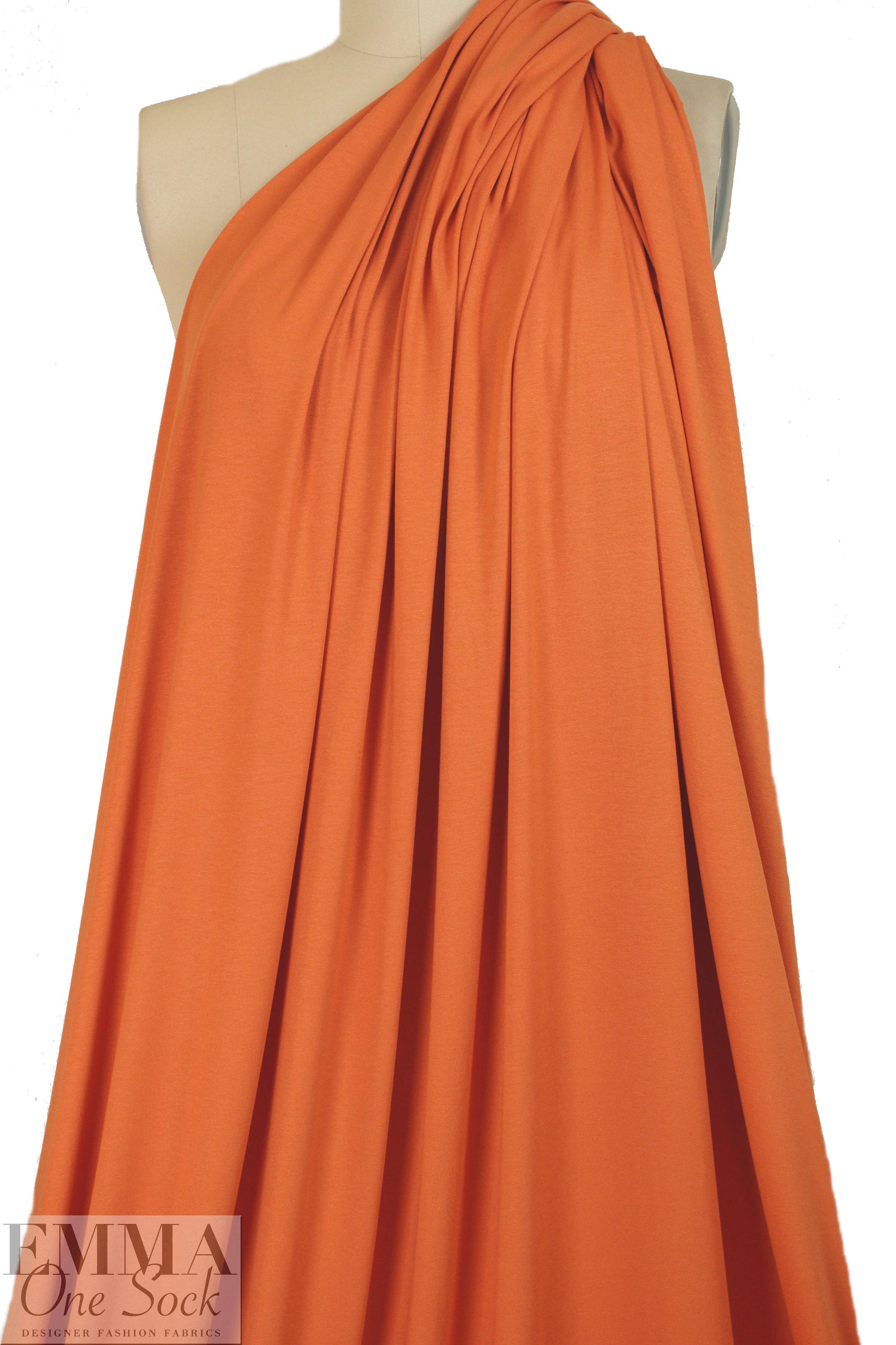 mandarin orange lightweight rayon jersey 4-way