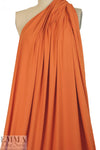 mandarin orange lightweight rayon jersey 4-way 1.75 yd