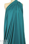 bright teal lightweight rayon jersey 4-way .75 yds