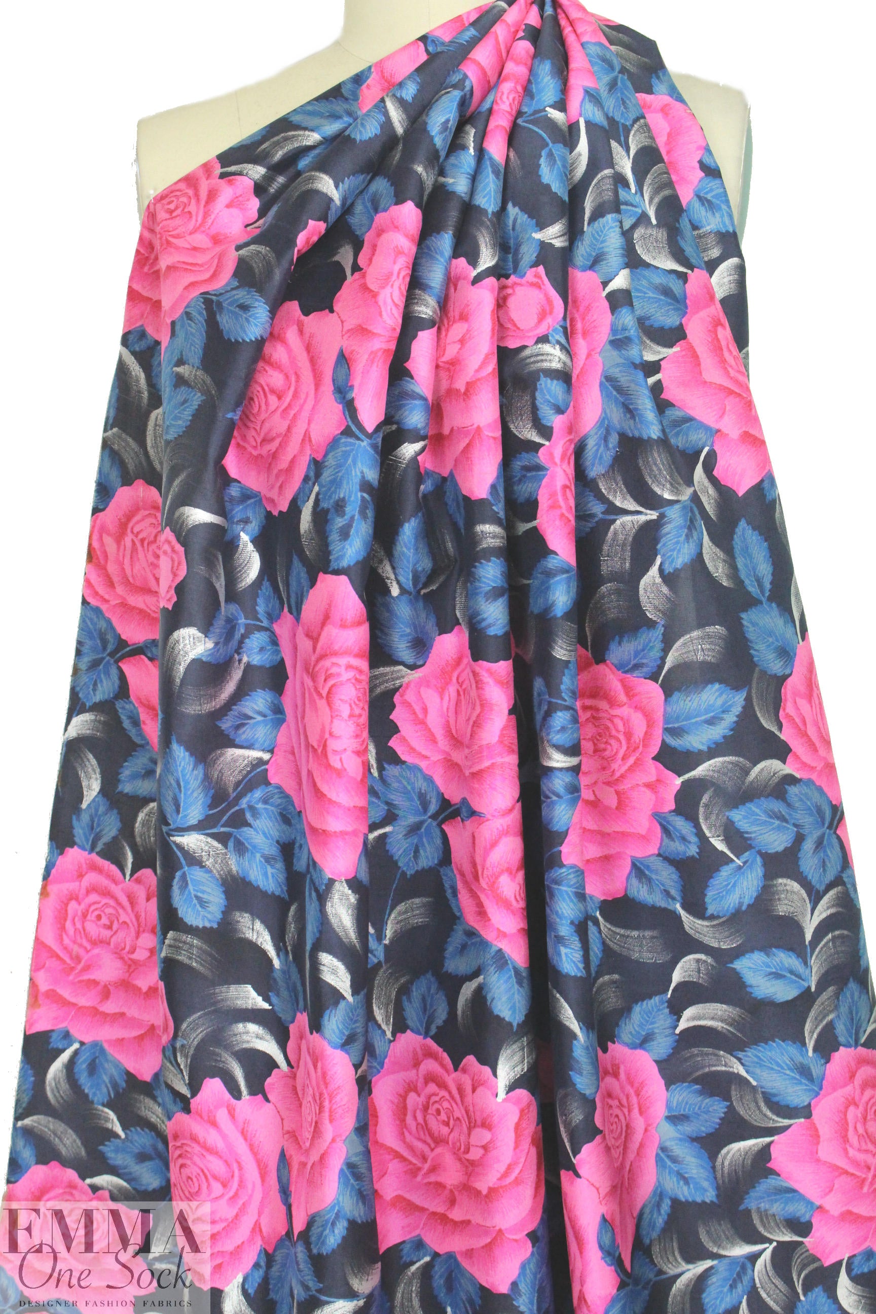 NY designer glorious rose silk shantung