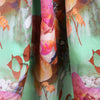 French 'apricot flowers' linen blend shantung-look woven 2 yd
