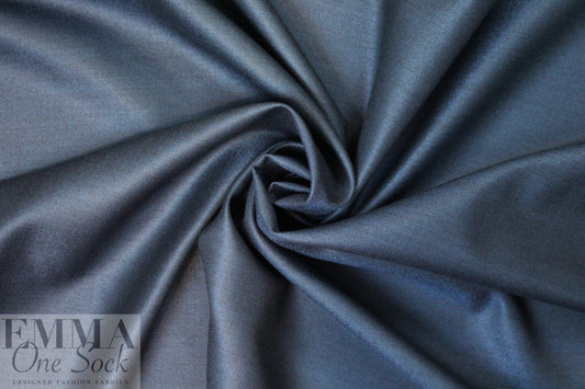 Australian wool and silk sharkskin suiting - sapphire