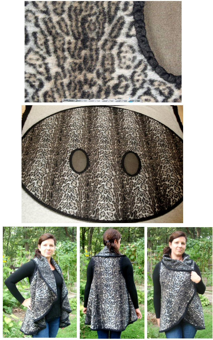 Italian cut-and-wear wool blend shawl - cheetah