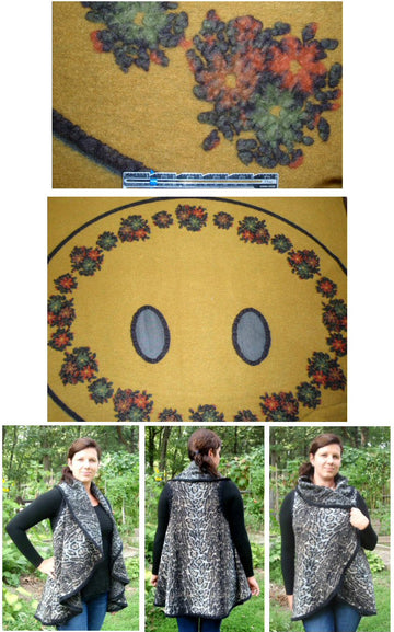 Italian cut-and-wear wool blend shawl - dijon/loden