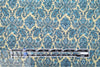 Italian retro floral medallion crinkle viscose/silk woven 1.75 yd