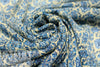 Italian retro floral medallion crinkle viscose/silk woven 1.75 yd