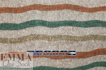 Italian cotton/silk gauze - topographic doodle stripes 2.8 yds