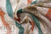 Italian cotton/silk gauze - topographic doodle stripes 1.625 yds