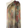 CA designer 'antique garden' silk chiffon 1.875 yd