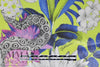 Caval1i silk glossy sheer print - acid green/pink/blue 1 yard