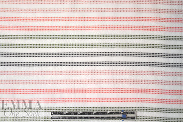 Italian viscose dashy stripe yarn-dyed sheer 1.33 yd
