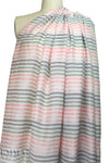 Italian viscose dashy stripe yarn-dyed sheer