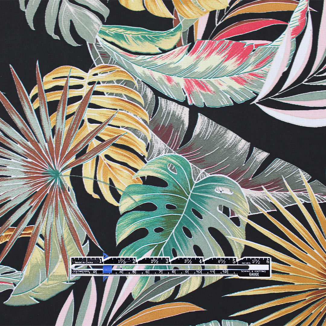 Italian 'tropical night' sheer viscose georgette 1.75 yd
