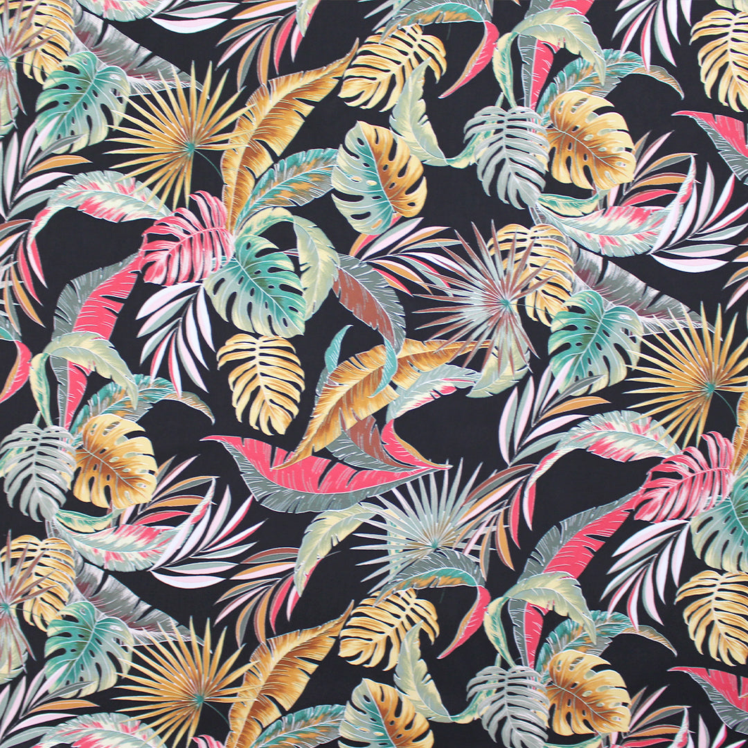 Italian 'tropical night' sheer viscose georgette 1.75 yd