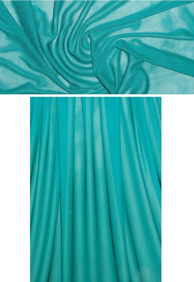 designer semi-sheer matte jersey - teal 1.625 yds