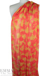 JCrew sheer stretch viscose crepe - butterscotch/mandarin 2 yd