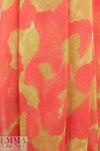 JCrew sheer stretch viscose crepe - butterscotch/mandarin 1.125 yds
