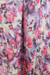 floral semi-sheer viscose crepe woven - purple/pink 2 yd