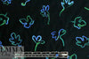 Pau1 Smith leafy squiggles on black cotton shirting .5 yds