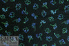 Pau1 Smith leafy squiggles on black cotton shirting