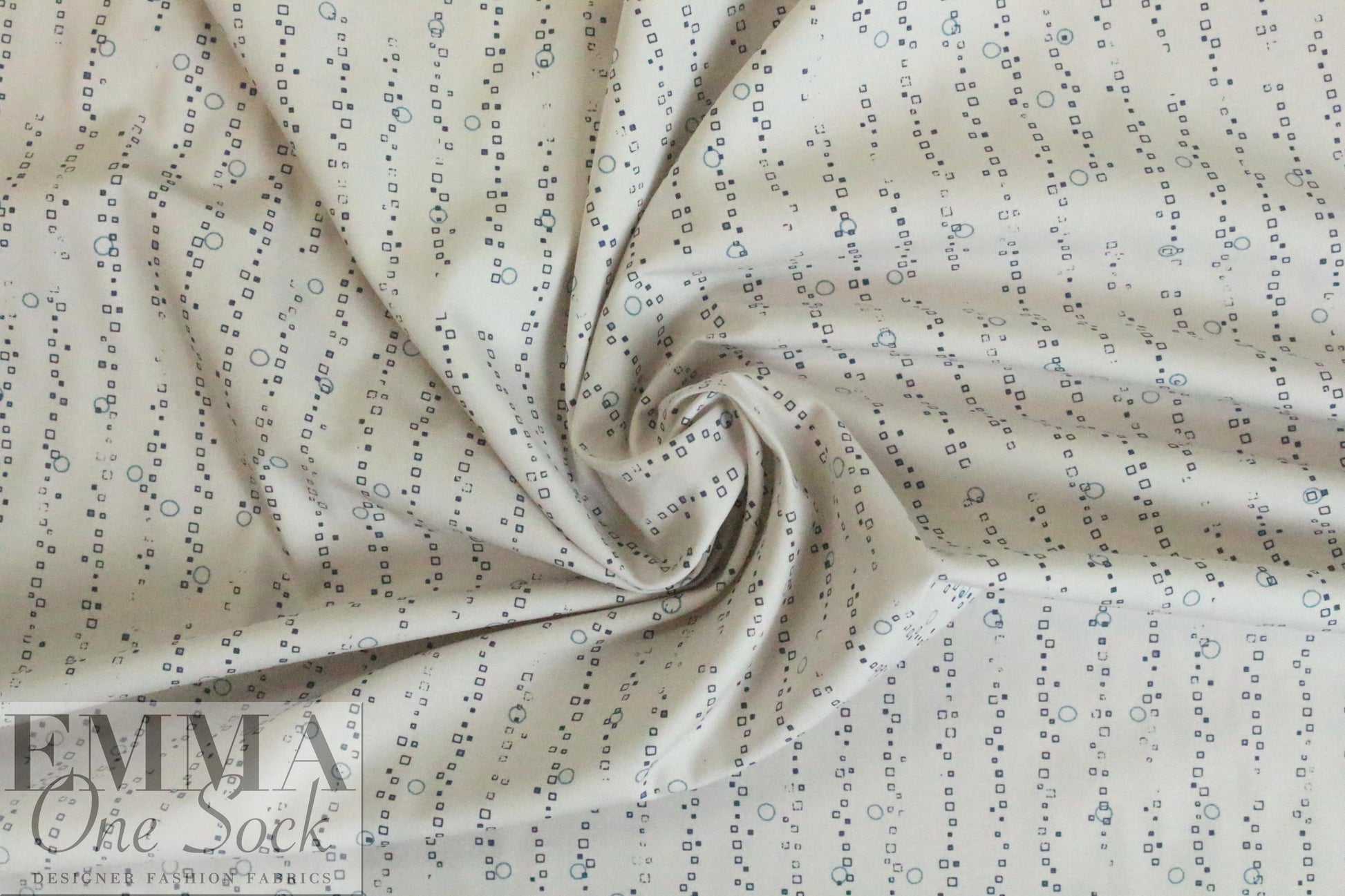French cotton shirting - digital world