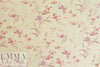 French cotton shirting - khaki wildflowers