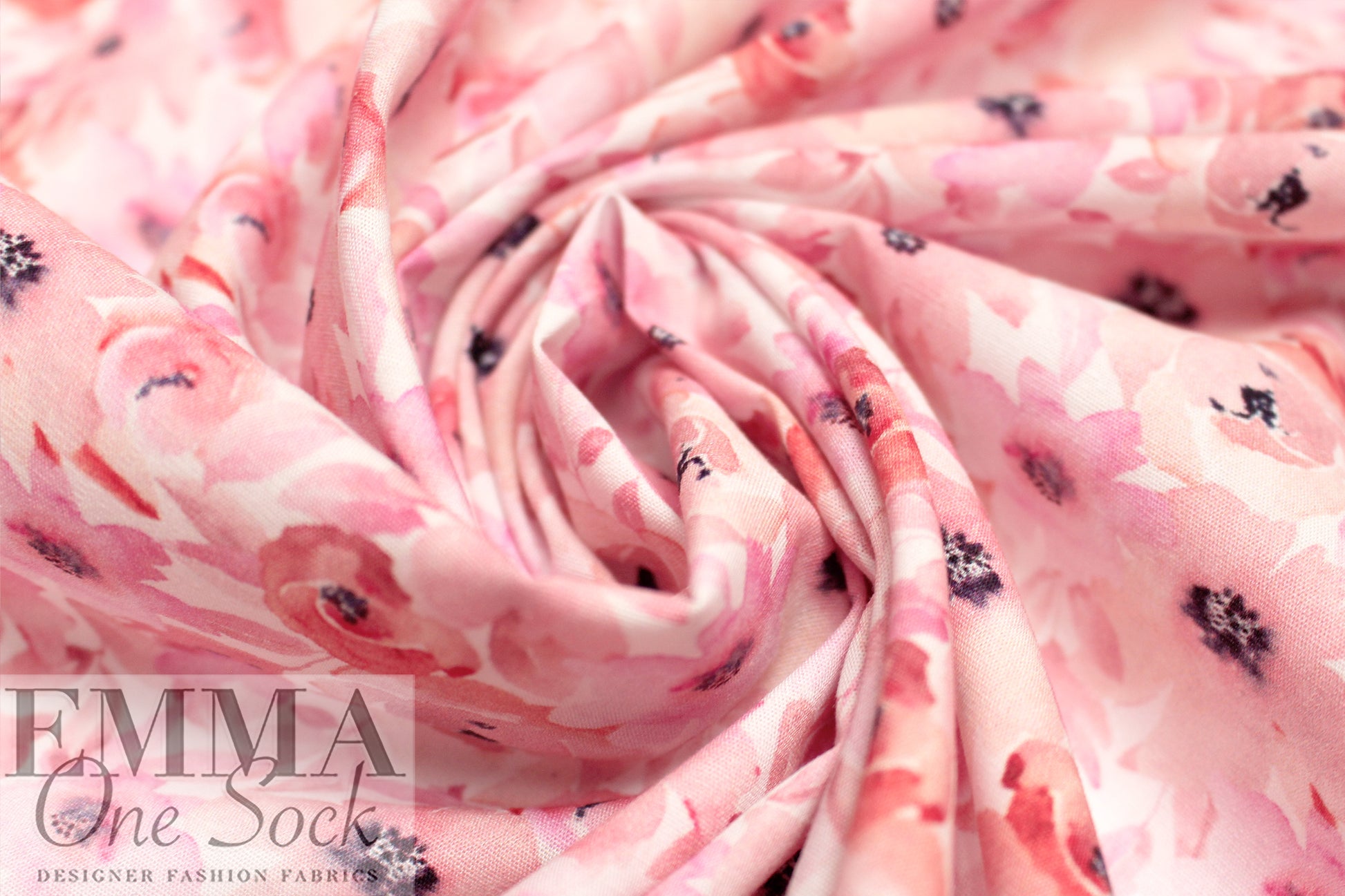 Dutch Oeko-Tex cotton poplin - floral blush 2 yd