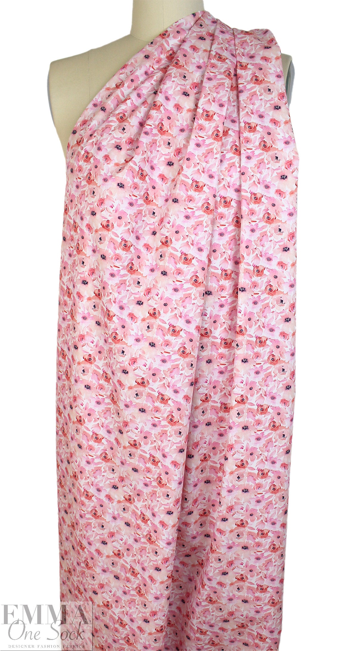 Dutch Oeko-Tex cotton poplin - floral blush 2 yd
