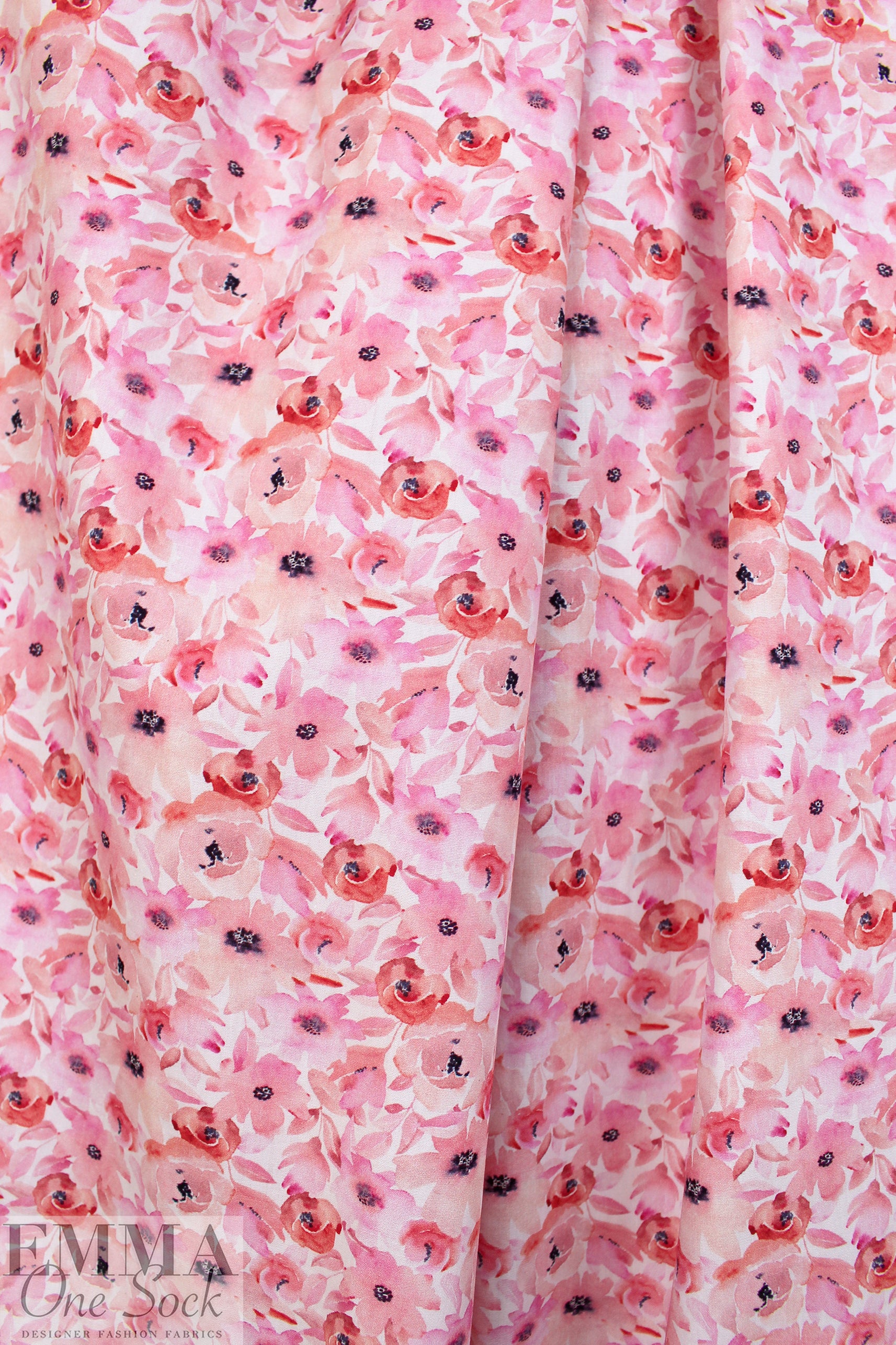 Dutch Oeko-Tex cotton poplin - floral blush 2 yd