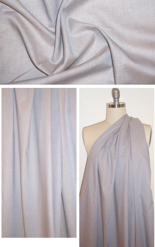 micro-basketweave jacquard cotton shirting 1.66 yd